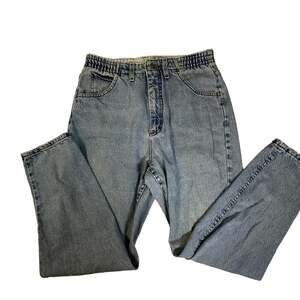 Vintage Lee High Rise Tapered Elastic Waist Mom Jeans